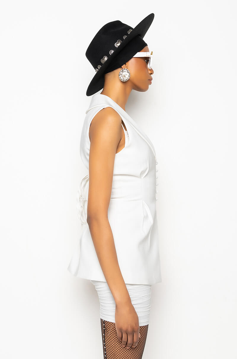 FITTED LACE UP VEST
