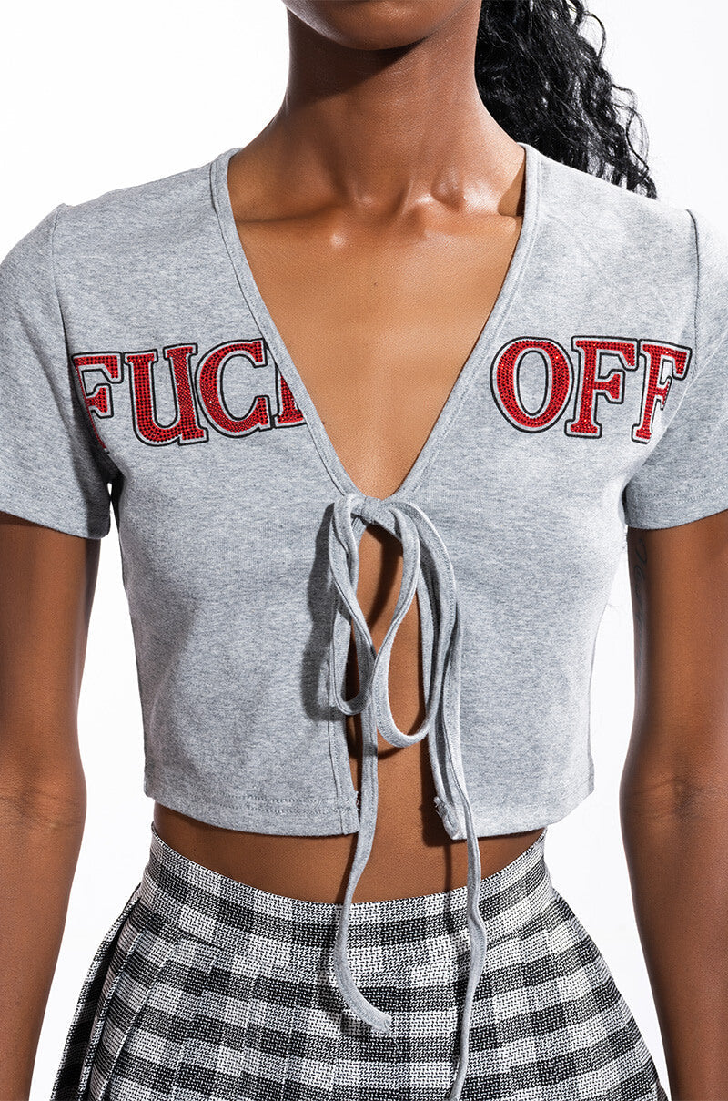 FUCK OFF-HEATHER GREY