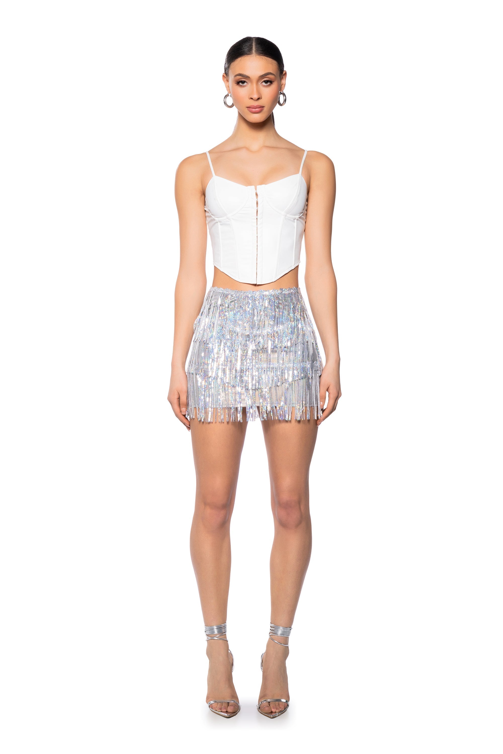 FLAPPER FRINGE SEQUIN MINI SKIRT