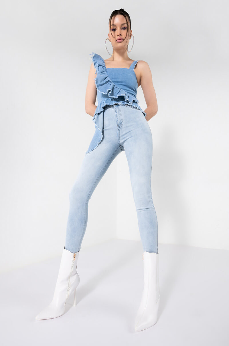 FLEX-FIT HIGH WAISTED SUPER STRETCHY SKINNY JEANS