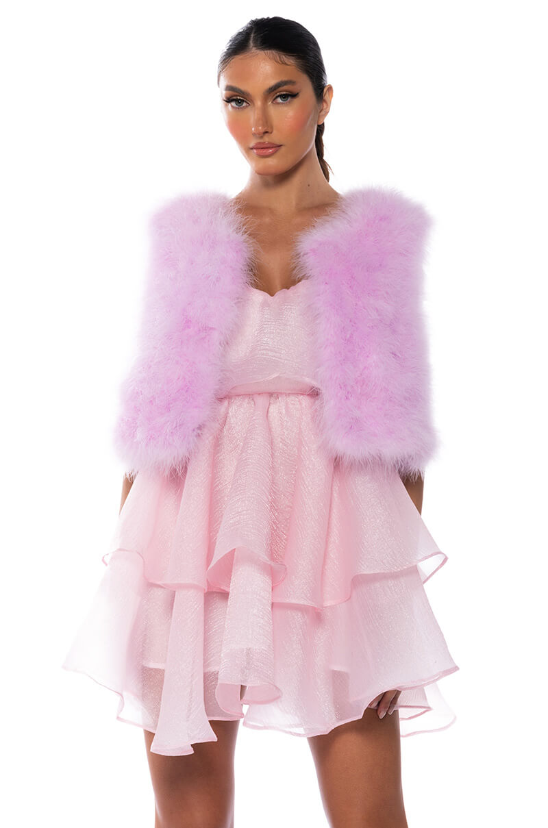 THE QUINN SPRING FEATHER VEST