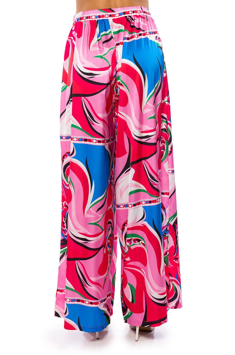 FLORENCE SATIN PRINTED PALAZZO PANT