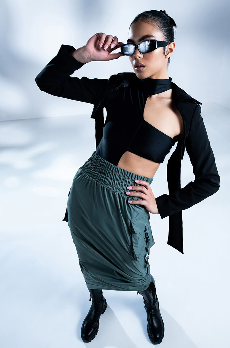 FOLLOW ME ADJUSTABLE CARGO SKIRT