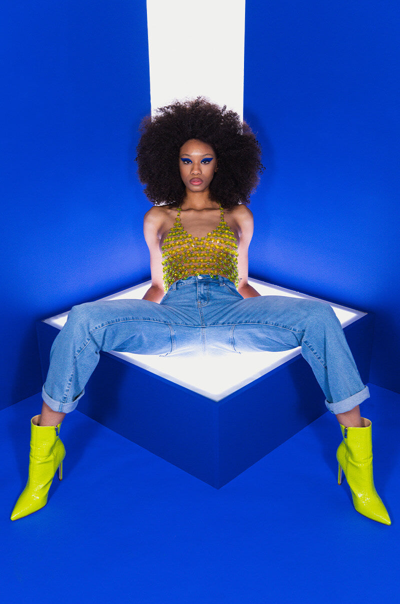 FOR THE LOVE OF BOOTY HIGH RISE STRAIGHT LEG JEANS