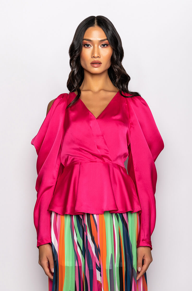 FOREVER PEPLUM BLOUSE