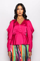 FOREVER PEPLUM BLOUSE