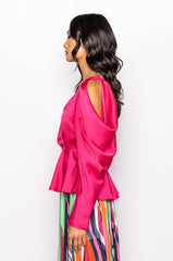 FOREVER PEPLUM BLOUSE