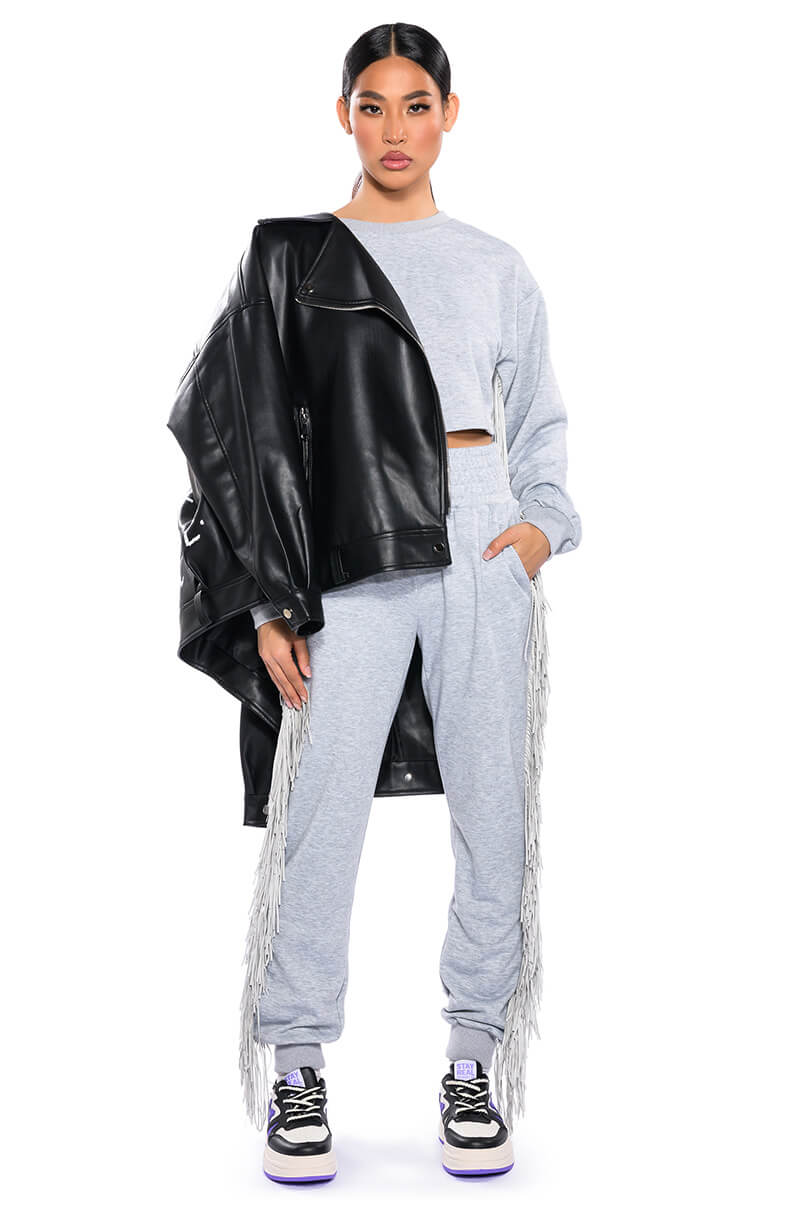 FRINGE ALL THE WAY JOGGER