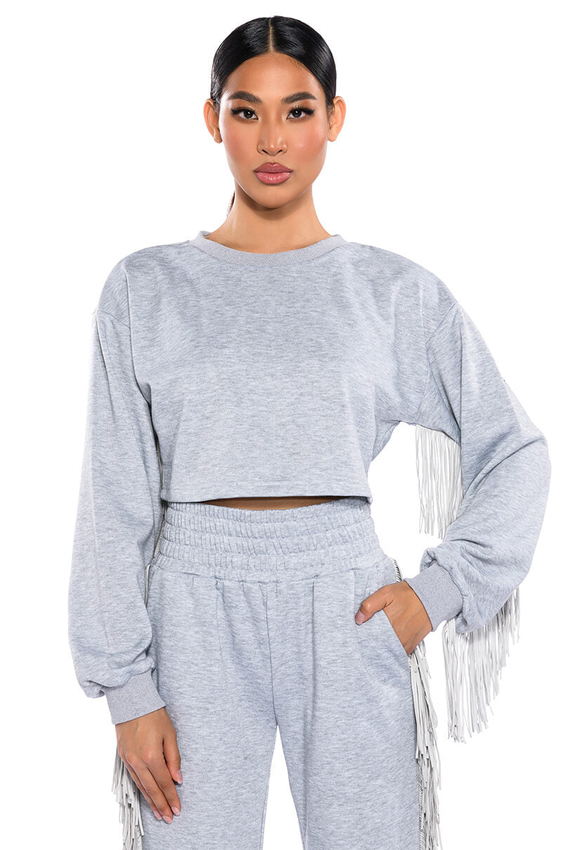 FRINGE ALL THE WAY SWEATSHIRT