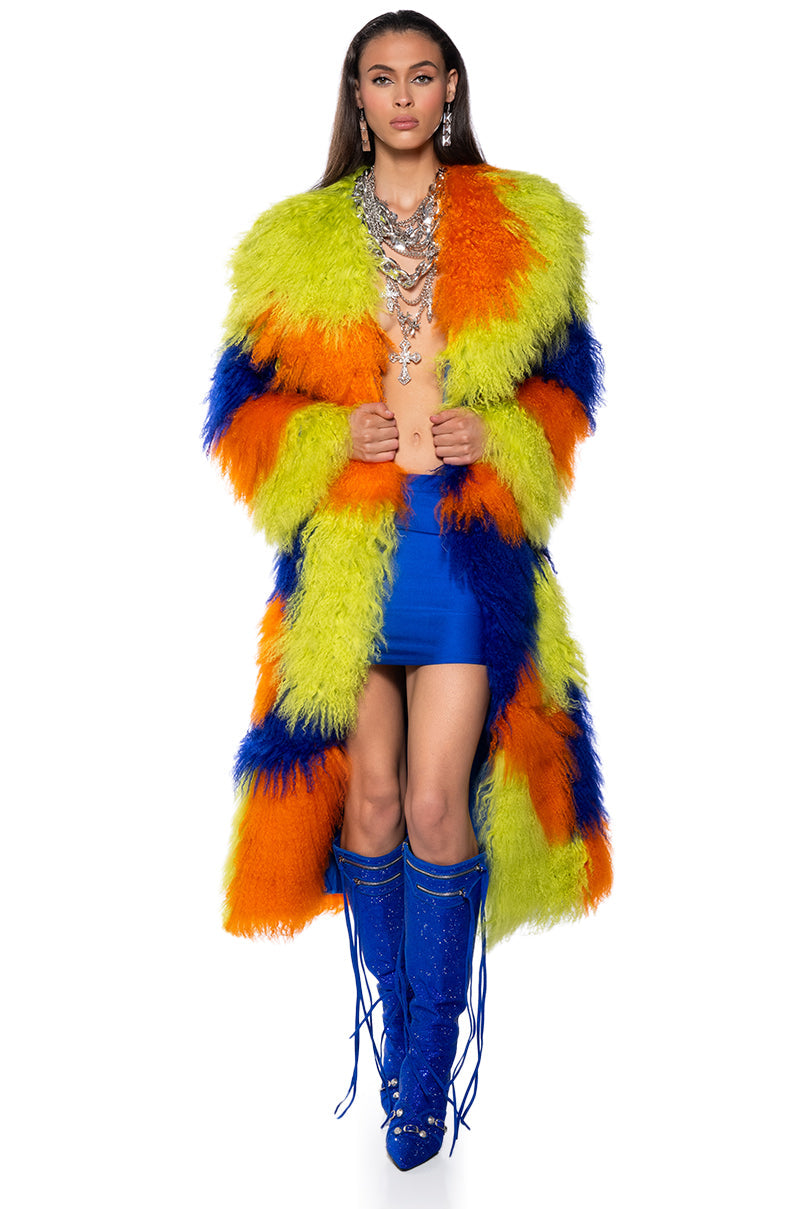 RIDAY REAL MOHAIR FUR TRENCH COAT