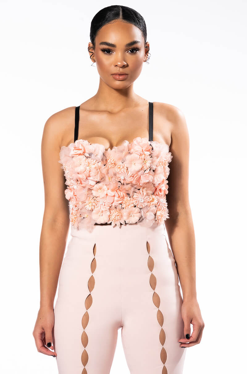 FULL BLOOM FLORAL CROP TOP