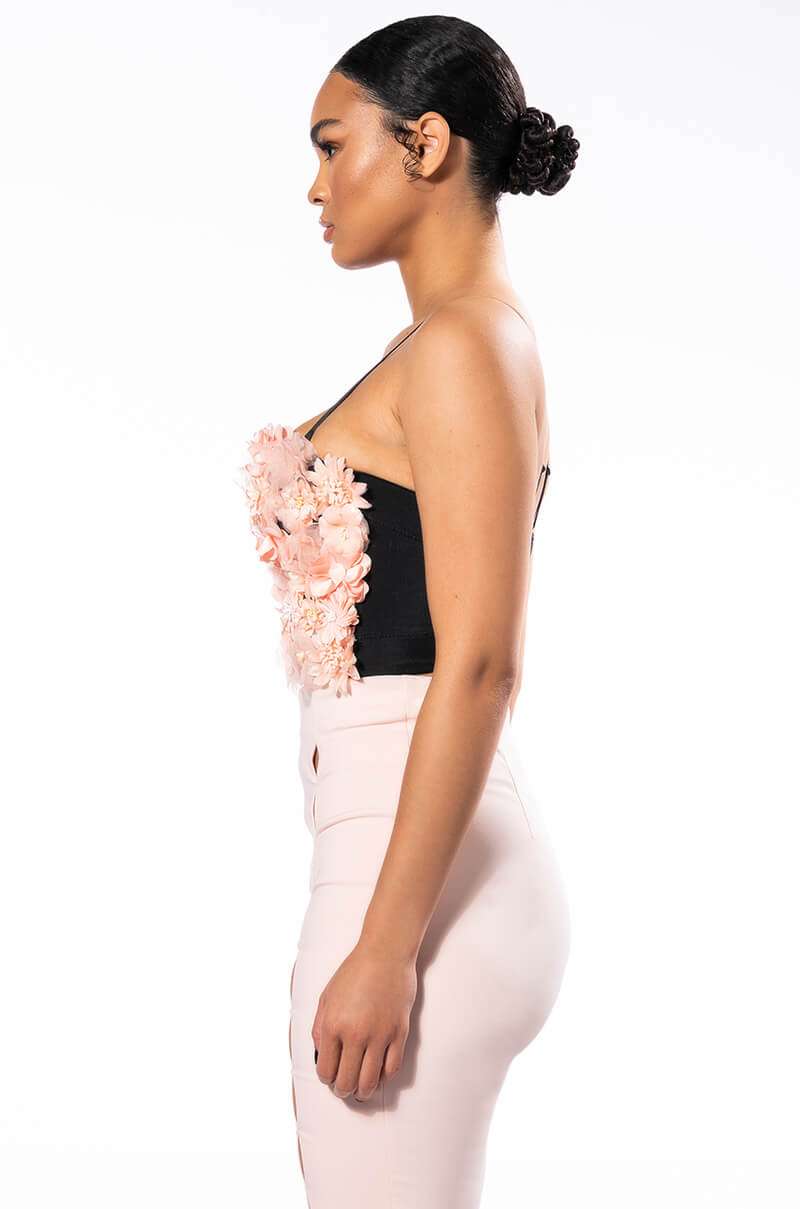 FULL BLOOM FLORAL CROP TOP