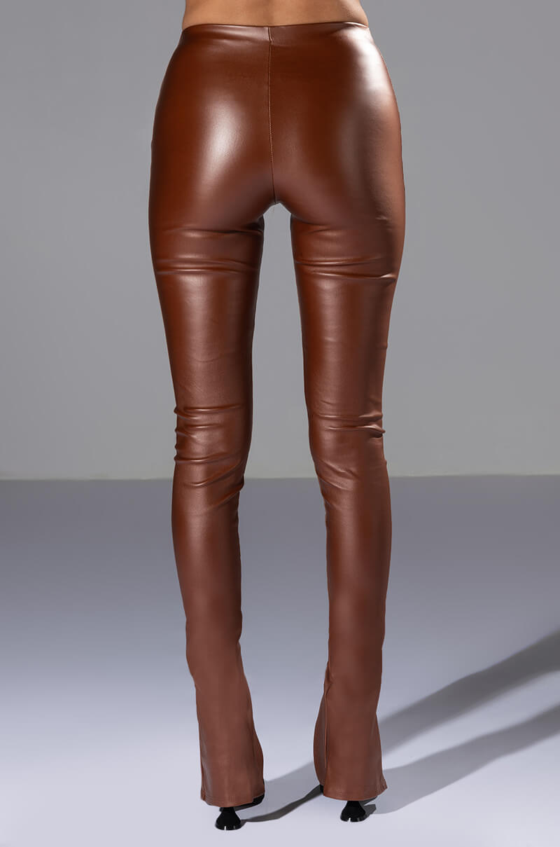 FULL OF SECRETS VEGAN LEATHER TROUSER
