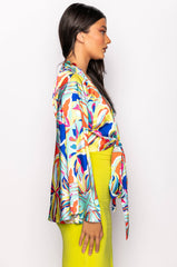 FUN IN THE SUN SATIN BLOUSE