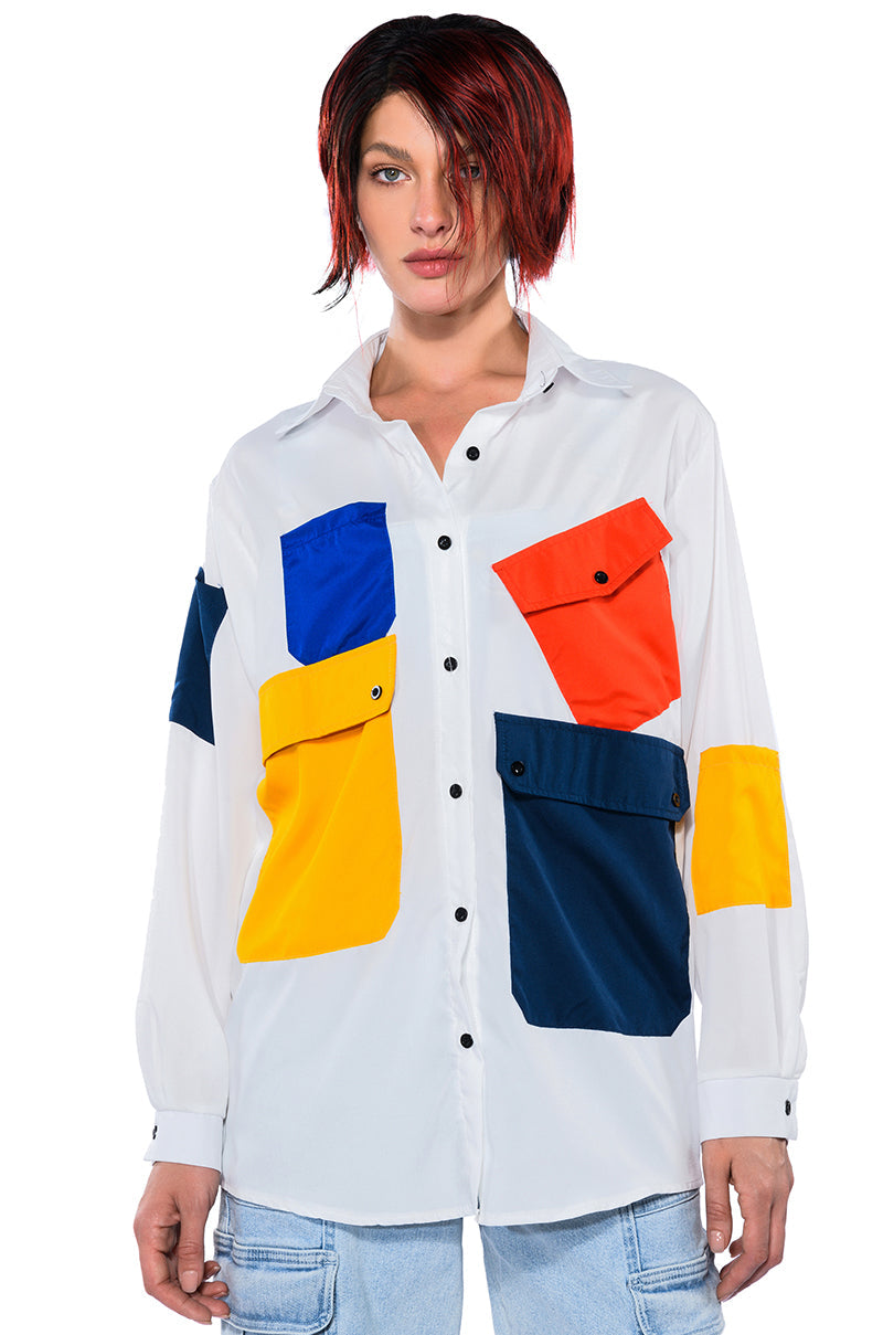 FUNKY FIERCE POCKET BUTTONDOWN