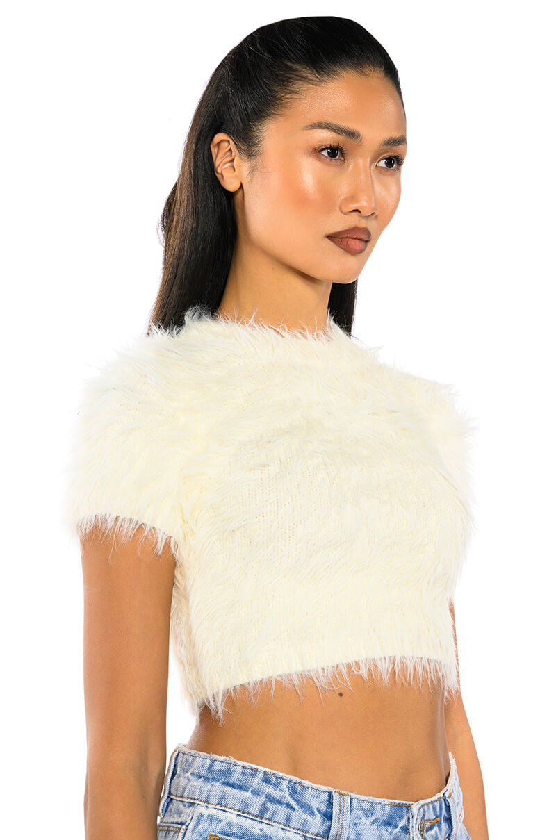 FUZZY MOOD SHORT SLEEVE TOP
