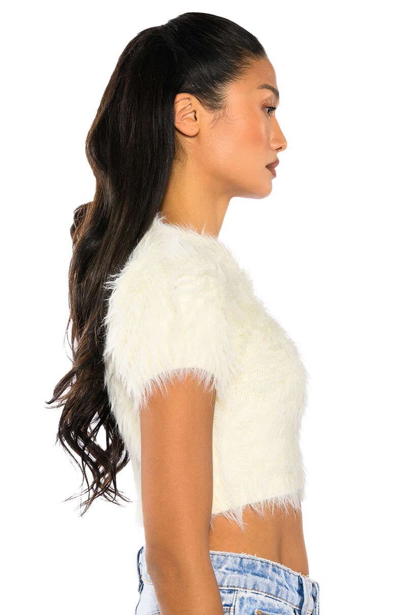 FUZZY MOOD SHORT SLEEVE TOP