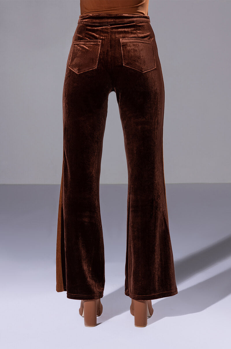 GABRIELLE VELVET FLARE TROUSER