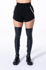 GEMINI PEARL DETAIL SCUBA BOOTY SHORT