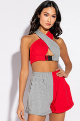 GET OVER IT TWO TONE SWEAT SHORTS