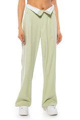 SERENA FOLD OVER WAIST WIDE LEG TROUSER