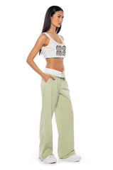 SERENA FOLD OVER WAIST WIDE LEG TROUSER