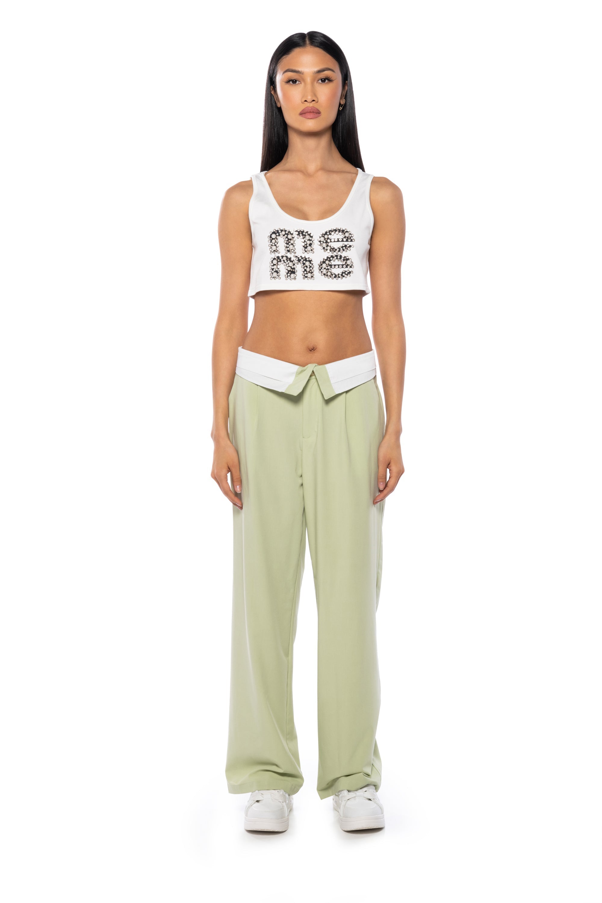 SERENA FOLD OVER WAIST WIDE LEG TROUSER