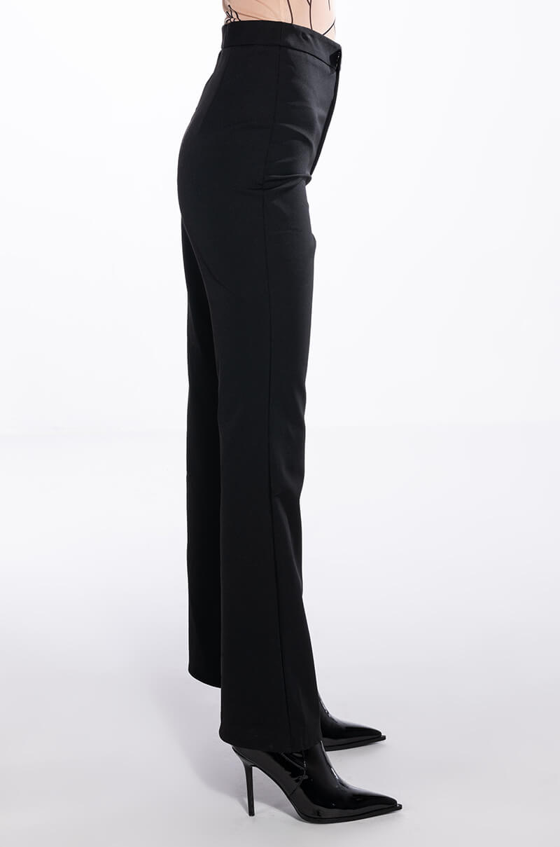 GET YOU GOING HIGH SLIT WIDE LEG TROUSERS