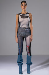 GHOSTING YOU SLEEVELESS CATSUIT