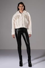 GIGI TEDDY SHACKET WITH RHINESTONES