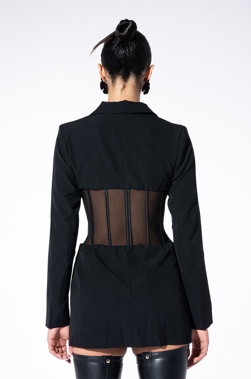 BEIBS IN THE TRAP CORSET BLAZER