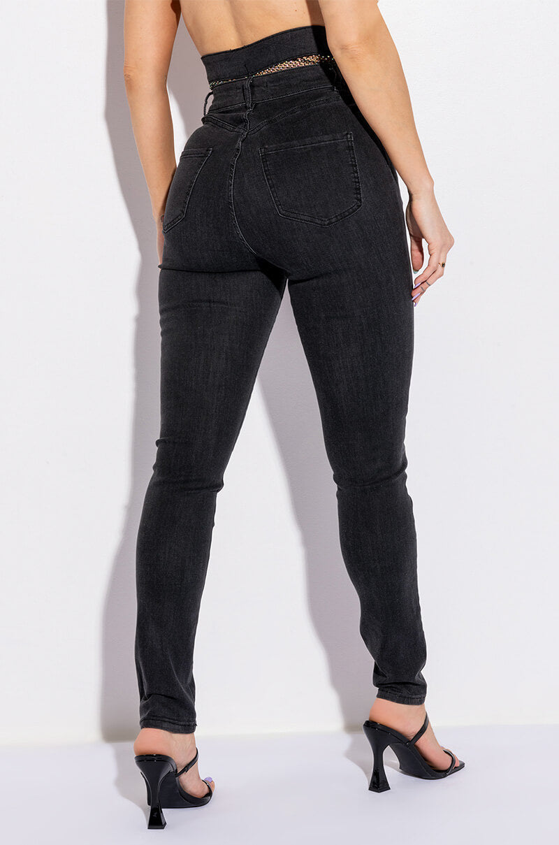 GIMME MORE RHINESTONE SKINNY JEANS
