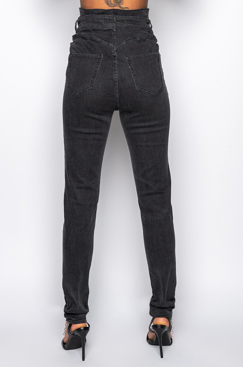 GIMME MORE RHINESTONE SKINNY JEANS