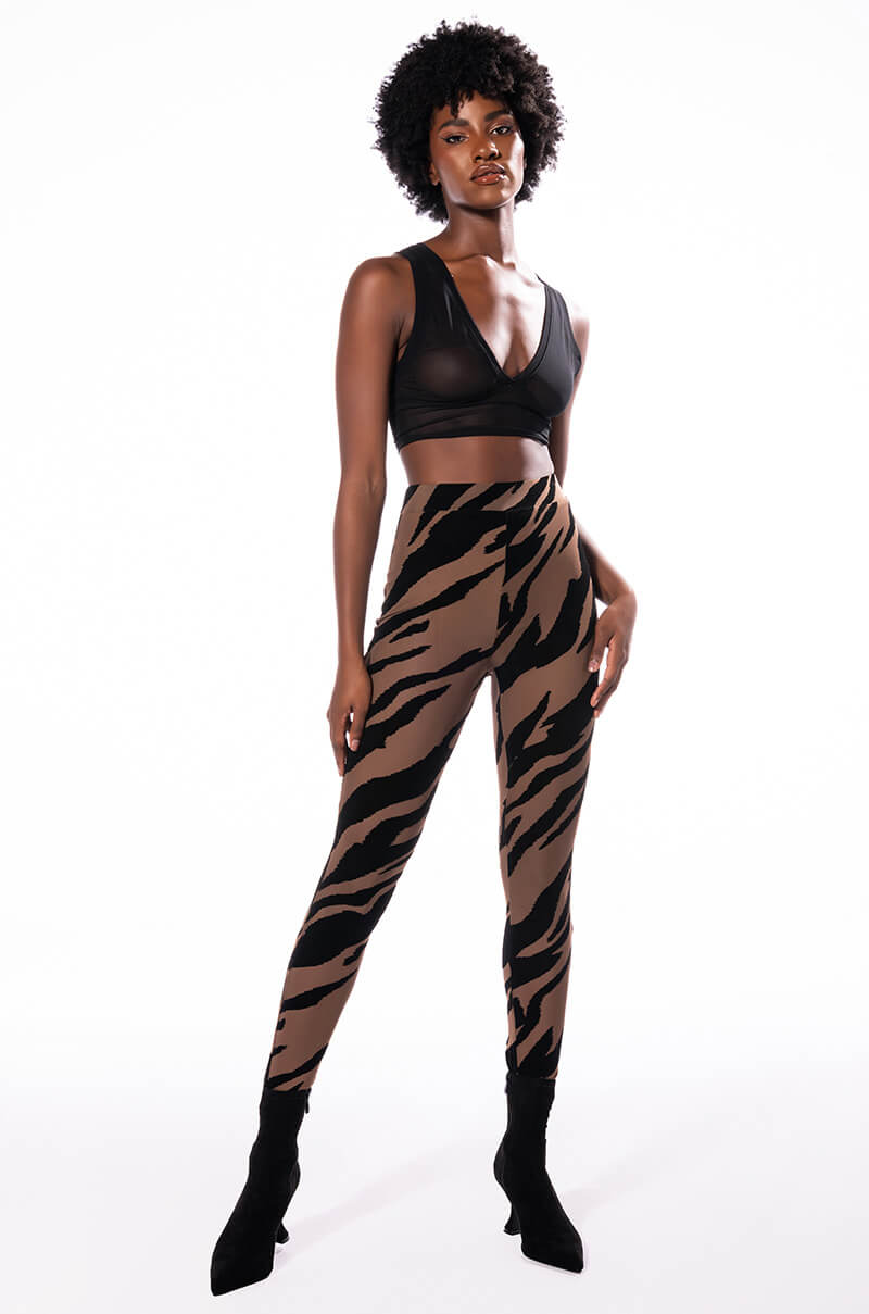 KAMI ANIMAL PRINT SLEEVELESS BODYSUIT
