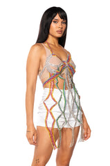 GIVING SWEETNESS RHINESTONE BRA TOP