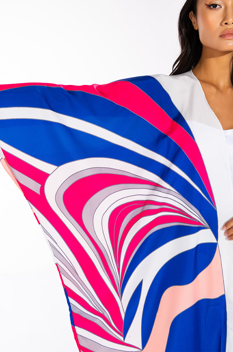 SWIRL PRINT LIGHT WEIGHT DUSTER