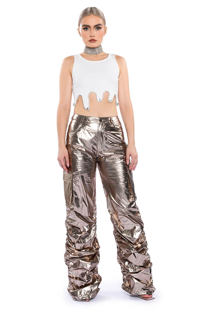 GLIMPSE OF MAGIC RELAXED METALLIC PANT