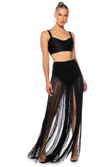 GLIMPSE OF ME FRINGE SHORTS