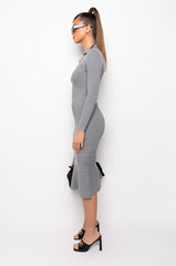 GOOD LOVE LONG SLEEVE MERMAID MIDI DRESS