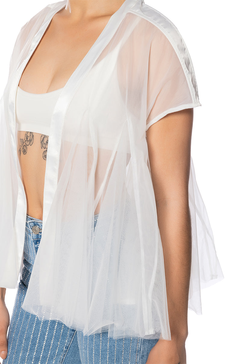 GOODY MESH OVERLAY SHORT DUSTER