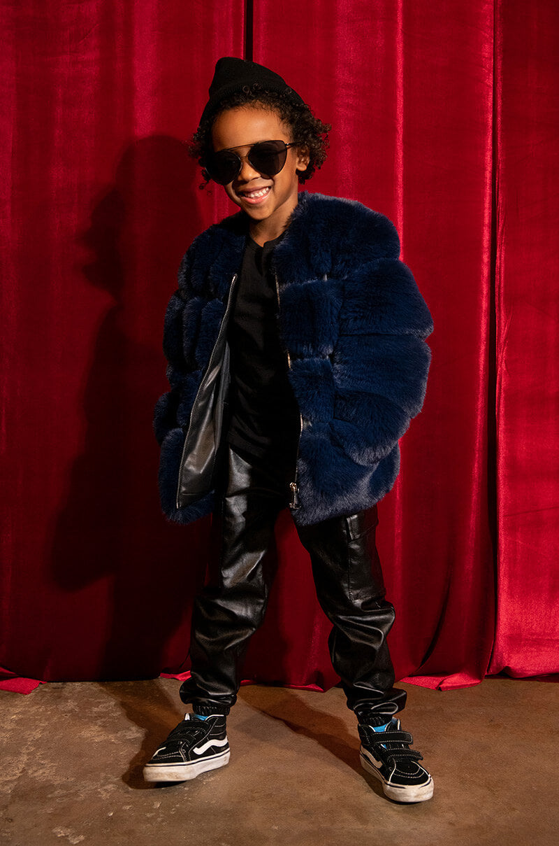 GOT IT FROM MY MAMA FAUX FUR JACKET
