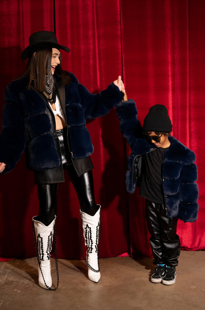GOT IT FROM MY MAMA FAUX FUR JACKET