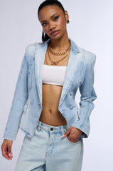 GOT IT TOGETHER DENIM BLAZER JACKET