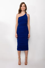 GOT YOU ON YOUR FEET RUCHED MIDI DRESS