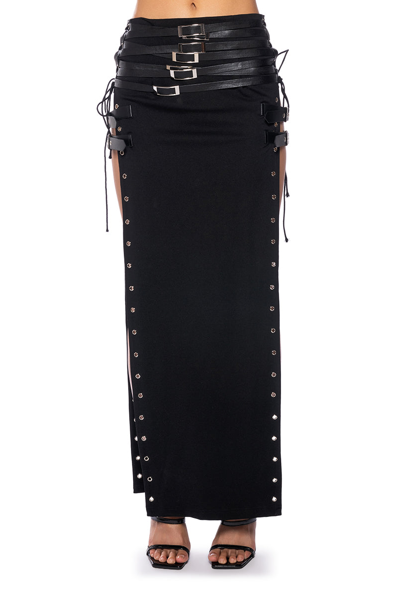 GOTHIC QUEEN LACE UP MAXI SKIRT