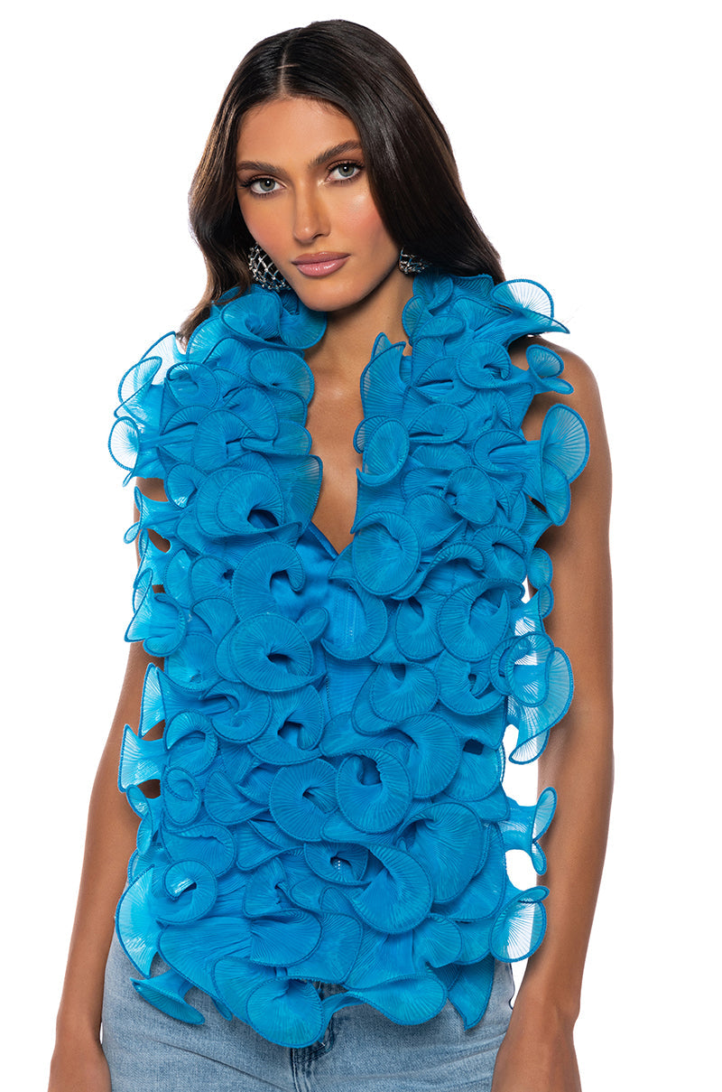 GRAVITY MESH SWIRL OPEN BACK VEST