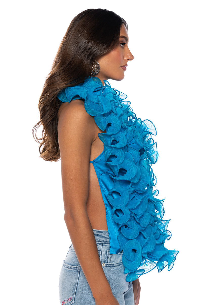 GRAVITY MESH SWIRL OPEN BACK VEST