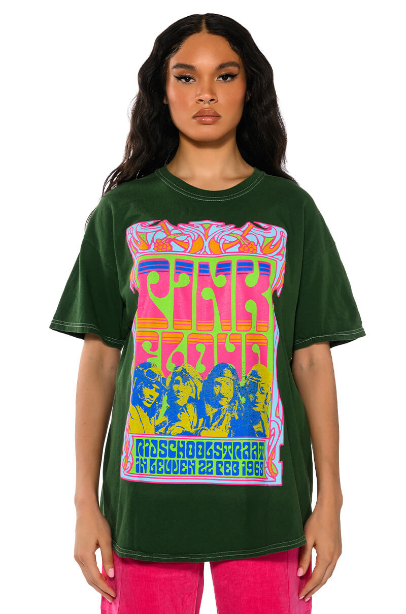 GREEN PINK FLOYD PIGMENT DYED TSHIRT
