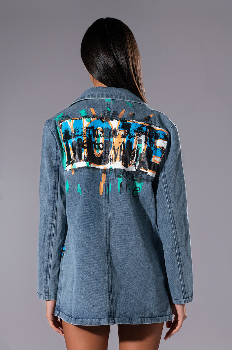 GROWN UP GRAFFITI DETAIL BLAZER