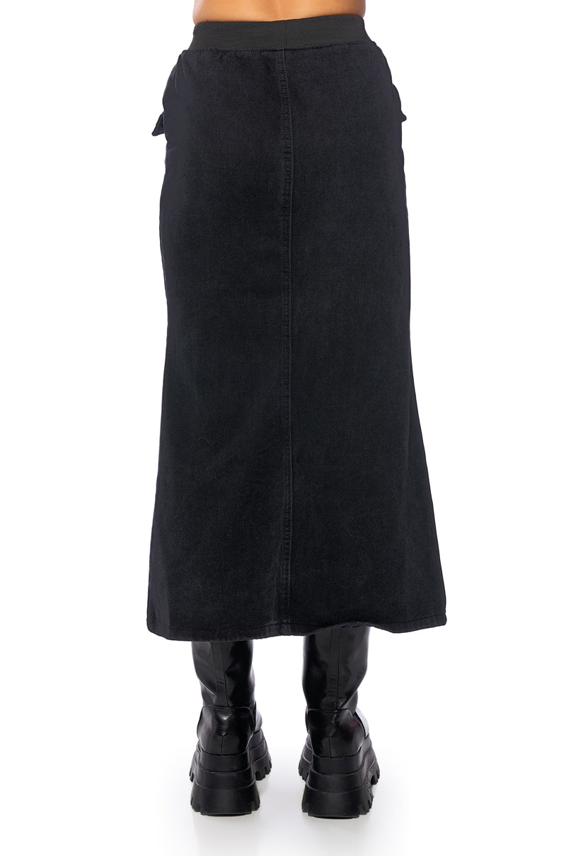 GRUNGEY CARGO MIDI SKIRT